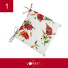 Cuscino Sedia Papavero | 40x40cm, spessore 4cm, sfoderabile con chiusura lampo