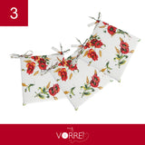 Cuscino Sedia Papavero | 40x40cm, spessore 4cm, sfoderabile con chiusura lampo