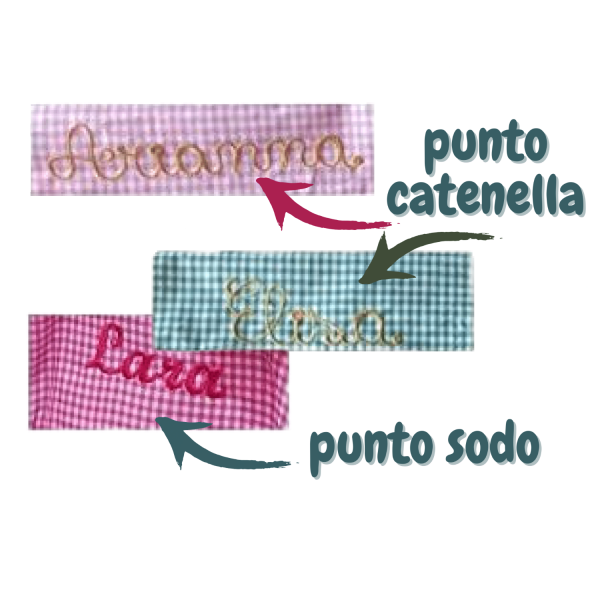Grembiule Asilo Bambino Unisex Quadretto in 6 Colori e 4 Taglie | 65% Poliestere, 35% Cotone Personalizzabile con Nome Ricamato