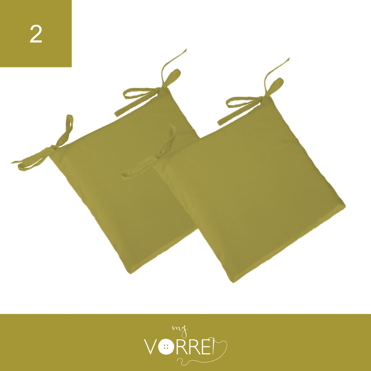 Cuscino Sedia Roma cm 40x40 spessore cm 4 sfoderabile con chiusura lampo | 2 pezzi