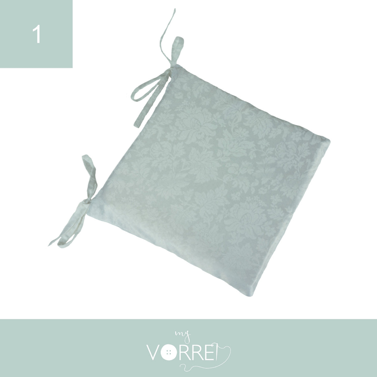 Cuscino Sedia Jacquard cm 40x40 spessore cm 4 sfoderabile con chiusura lampo | Pacchetto da 1 Cuscino