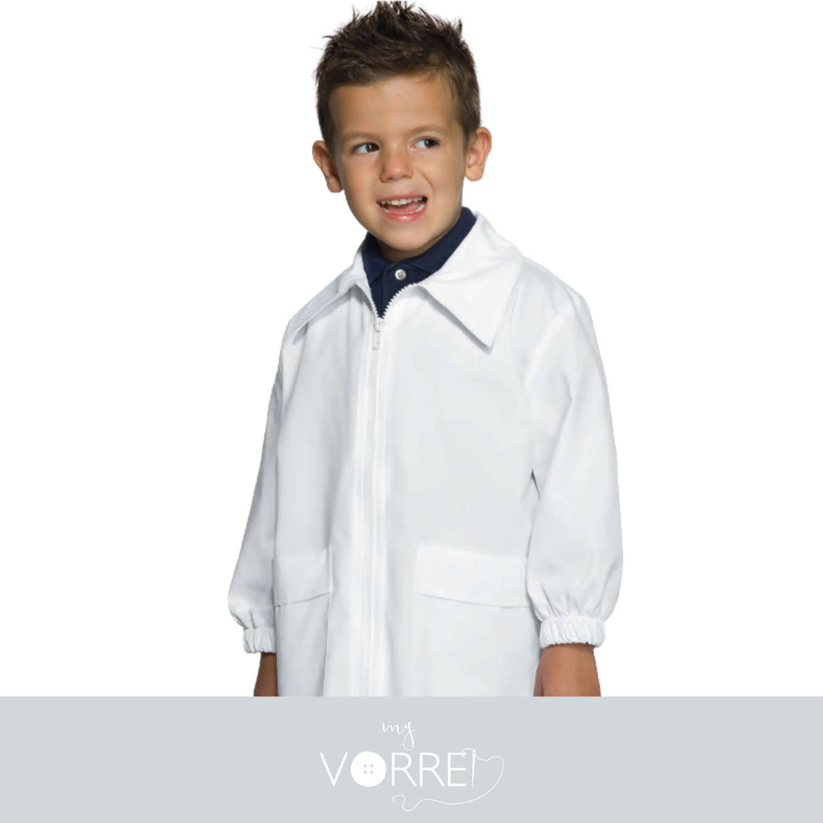 Grembiule Asilo Blusa bambino Unisex in 3 Colori e 6 Taglie | 65% Poliestere 35% Cotone Personalizzabile Con nome Ricamato