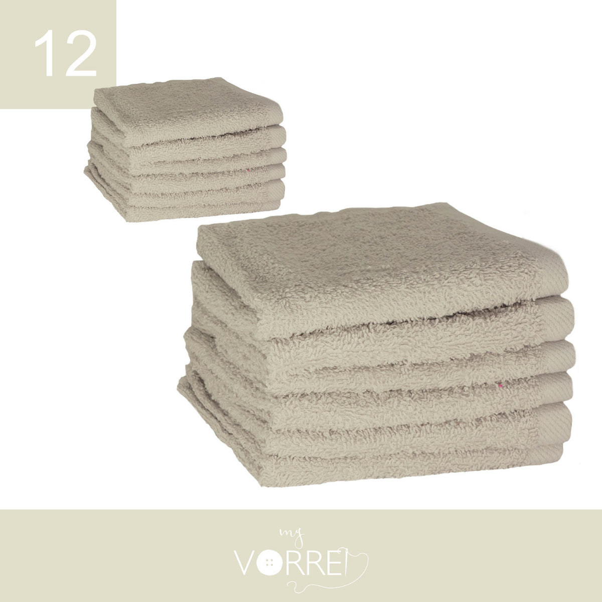 Lavette Gr 420 MQ Cotone 100% | 30x30cm, Pacchetto da 12 Pezzi