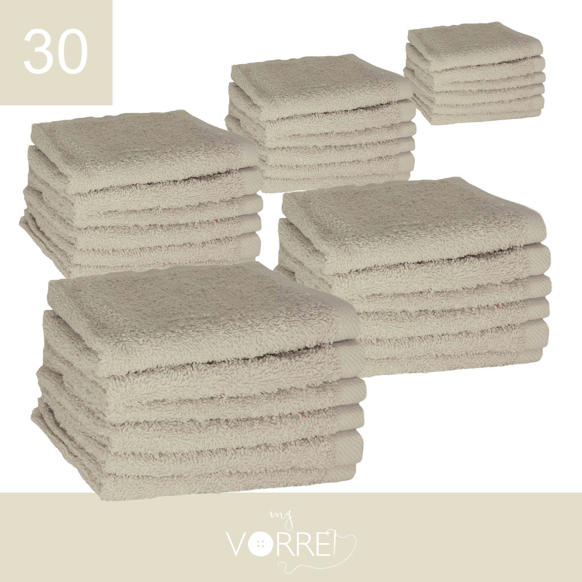 Lavette Gr 420 MQ Cotone 100% | 30x30cm, Pacchetto da 30 Pezzi