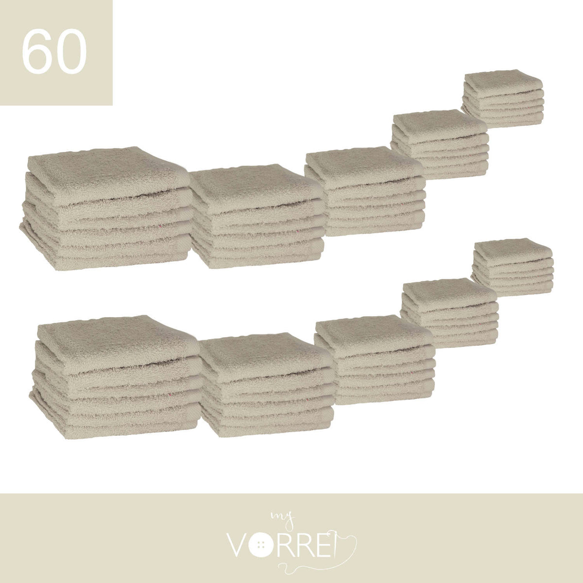 Lavette Gr 420 MQ Cotone 100% | 30x30cm, Pacchetto da 60 Pezzi