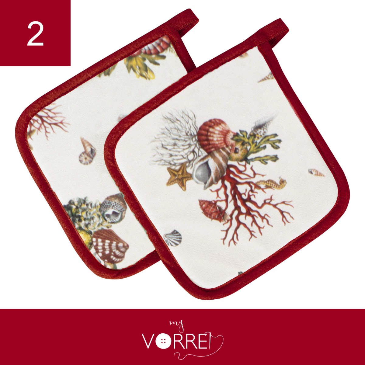 2 Presine quadrate Marina Bordeaux | 20x20cm