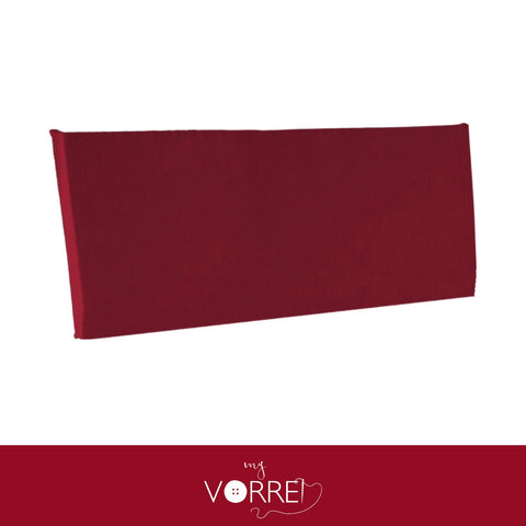 Cuscino Schienale per uso interno, sfoderabile con Chiusura a lampo | cm 40x90, Fodera cotone 100%, Spessore 2cm