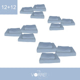 Coppia Spugna Viso+Ospite (12+12) Gr 450 MQ Cotone 100%| Misura Viso 60x110cm - Ospite 35x53cm