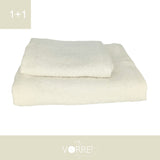 Coppia Spugna Viso+Ospite (1+1) Gr 450 MQ Cotone 100%| Misura Viso 60x110cm - Ospite 35x53cm