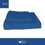 Coppia Spugna Viso+Ospite (1+1) Gr 450 MQ Cotone 100%| Misura Viso 60x110cm - Ospite 35x53cm