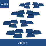 Coppia Spugna Viso+Ospite (24+24) Gr 450 MQ Cotone 100%| Misura Viso 60x110cm - Ospite 35x53cm