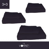 Coppia Spugna Viso+Ospite (3+3) Gr 450 MQ Cotone 100%| Misura Viso 60x110cm - Ospite 35x53cm