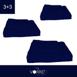 Coppia Spugna Viso+Ospite (3+3) Gr 450 MQ Cotone 100%| Misura Viso 60x110cm - Ospite 35x53cm