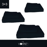 Coppia Spugna Viso+Ospite (3+3) Gr 450 MQ Cotone 100%| Misura Viso 60x110cm - Ospite 35x53cm