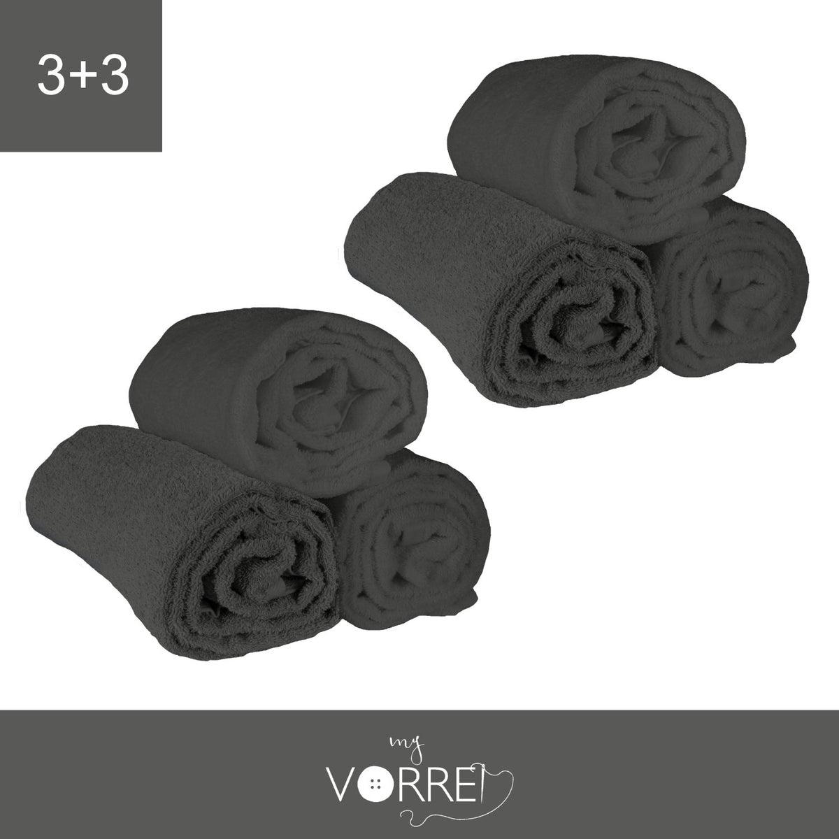 Telo Bagno - 3+3 in Spugna Cotone 100 cm 100x150