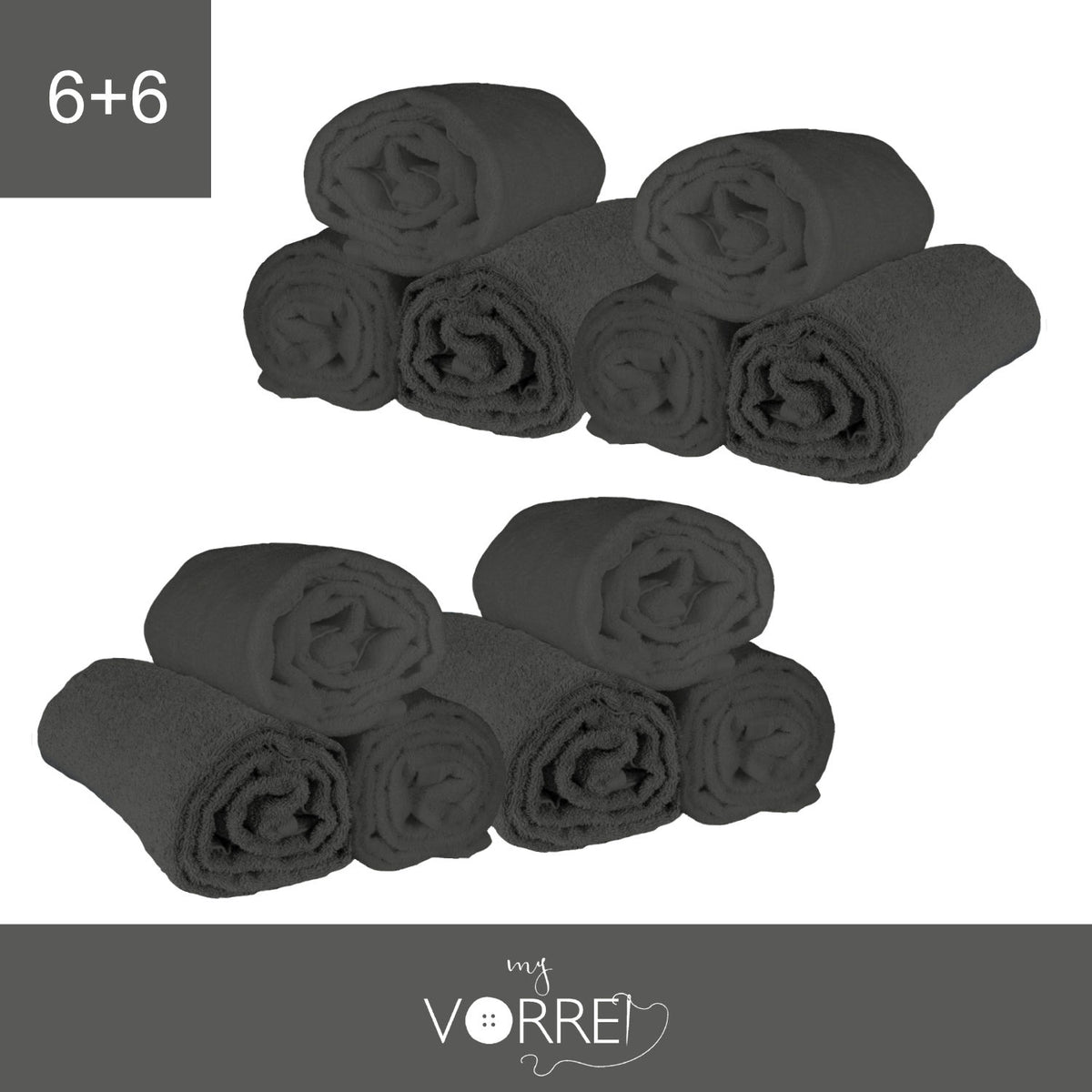 Telo Bagno - 6+6 in Spugna Cotone 100% 450 Gr cm 100x150