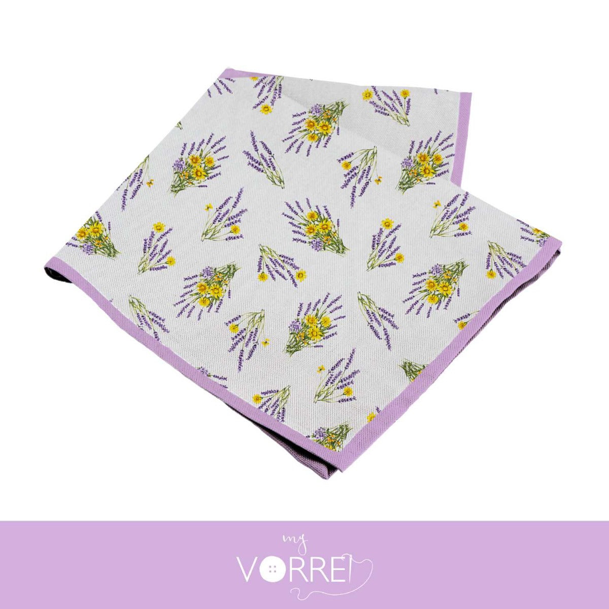 Tovagliolo Fantasia Lavanda Cotone 100%