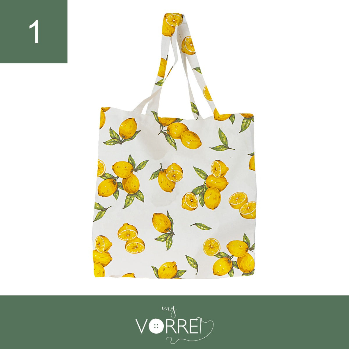 Shopper Limone New | larga cm 40x45 spessore cm 8 manici cm 18