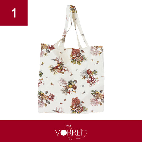 Shopper Marina Bordeaux | larga cm 40x45 spessore cm 8 manici cm 18